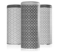 com-four® 3x Boîte à dosettes de café - Boîte métallique avec couvercle - Rangement pour café, thé ou biscuits au design vintage moderne (3 pièces - Set 4)