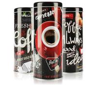 com-four® 3X boîte à dosettes de café - boîte métallique pour dosettes de café - récipient de Rangement avec Couvercle pour café, thé, Biscuits - boîte décorative (3 pièces - Vintage)