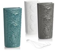 COM-FOUR® 3x Humidificateur d'air en céramique - évaporateur radiateur pour humidifier l'air - évaporateur chauffant en forme de cœur (3 pièces - coeur)