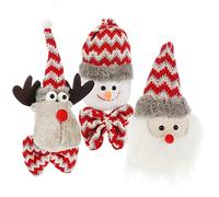 com-four® 3X lutins de Noël Premium pour Les décorations de Noël | figurines d'hiver comme objets de décoration - comme décorations de chambre ou comme cadeaux