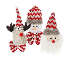 com-four® 3X lutins de Noël Premium pour Les décorations de Noël | figurines d'hiver comme objets de décoration - comme décorations de chambre ou comme cadeaux