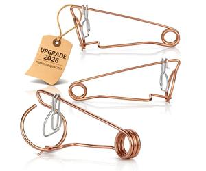 com-four® 3X piège à campagnols - Forme Bavaroise en Fil d'acier cuivré - env. 15,5 x 8 x 5,5 cm - piege a Taupe (03 pièces - Forme Bavaroise)