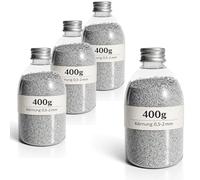 com-four® 4 sables décoratifs Gris 400 g chacun, Sable créatif Grain 0,5-2