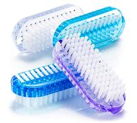 COM-FOUR® 4X Brosse de Lavage des Mains aux Couleurs Vives - brosses à Ongles pour Le Nettoyage des Mains et des Ongles - Brosse de Nettoyage pour Les Mains et Les Ongles (4 pièces - Solide)