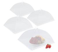 com-four® 4X Cache-Mouches - Cache-Mouches pour Aliments - Cache-Mouches pour Aliments, Aliments, Fruits - Cache-Mouches et Cache-Mouches - 44 cm (04 pièces - Blanc)