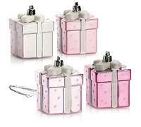 COM-FOUR® 4X Cadeau Pendentif Sapin de Noël - Coffret Cadeau Boule de Noël - décorations de Sapin de Noël sous Forme de Cadeau pour la décoration de Sapin de Noël