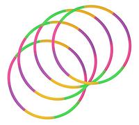 COM-FOUR® 4X CERCEAUX Hula Hoop à emboîter - cerceaux Hula-Hoop Divisible - l'anneau de Gym - cerceaux Enfants et Adultes - Vert, Violet, Rose, Orange (Ø 58cm - 4 pièces)