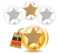 COM-FOUR® 4X Chauffe-Poches réutilisables - Chauffe-Mains avec Motif étoile - Coussin Chauffant pour Les journées Froides et pour Les déplacements - Coussin Chauffant (04 pièces - Stern Look usé)