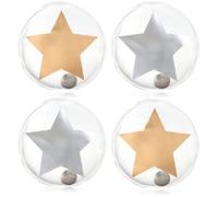 COM-FOUR® 4X Chauffe-Poches réutilisables, Chauffe-Mains avec Motif étoile | coussin chauffant pour les journées froides et pour les déplacements