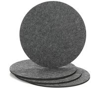 COM-FOUR® 4X Dessous de Verre en Feutre, protecteurs de Table en Feutre | base pour pots - verres - bols et vases - tapis de protection rond pour tables et meubles Ø 25 cm