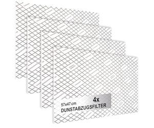 COM-FOUR® 4x filtre extracteur pour hotte aspirante à haute performance | filtre plat 1 mm universel - découpable sur mesure avec indicateur de saturation
