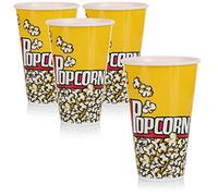 com-four® 4X gobelets à Pop-Corn - Bol à Pop-Corn - gobelet à Pop-Corn - Petit gobelet à Pop-Corn pour Une soirée cinéma Parfaite à la Maison