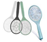 COM-FOUR® 4X Raquette Électrique Anti Moustiques 46 cm, Tapette à Insectes à Piles, Destructeur d Insectes, Attrape Mouches pour Maison et Jardin [Couleurs Assorties] (4 pièces - Couleurs Assorties)