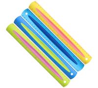 COM-FOUR® 4x Règles Softgrip colorées - Règles avec protection hygiénique - Règles de 30 cm pour l'école, le bureau, la maison et la rentrée scolaire (4 pièces - règles)