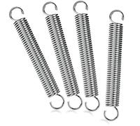 COM-FOUR® 4X Ressorts de Tension avec Crochets Doubles - Ressort pour Tente, auvent, Caravane - Accessoires de Fixation - Ressort de Tension Voile d'ombrage (4 pièces - Ressort de Tension)