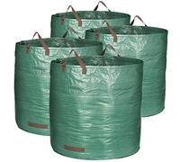 COM-FOUR® 4x Sacs à déchets de Jardin XXL - Sac de Jardin Pliable avec poignées de Transport - Poubelle Pliante indéchirable pour Feuilles, déchets Verts et déchets de Jardin (500 l - 4 pièces)