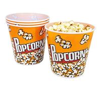 com-four® 4X Seau à Pop-Corn, Bol à Pop-Corn d'une capacité de 2,8 litres chacun (04 pièces)