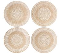 COM-FOUR® 4X Sets de Table Mandala au Design Vintage - Sets de Table - Sets de Table Ronds pour Cuisine, Table à Manger, véranda - Décoration 38 cm (sélection Variable)