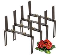 com-four® 4X Supports de bacs à Fleurs pour parapets et balustrades de Balcon - Fixation métallique Flexible pour bacs à Plantes - réglable en 2 Directions - sans perçage (04 Marron)