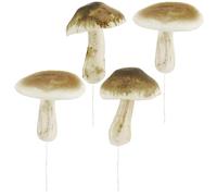 com-four® 4X Täubling - Champignons artificiels à insérer dans des couronnes et des compositions - Champignons comme Superbe décoration d'automne - Champignons artificiels (4X Taubling)