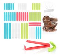 com-four® 54x clips de verrouillage en plastique - clips de verrouillage en 4 tailles et 4 couleurs - clips de sac de congélation, clips de sac pour cornflakes, café (54 pièces - 6cm/8cm/11cm/14cm)