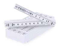 com-four® 5x mini règle de pliage, règle de pliage, 1 m, métrique, 10 maillons, blanc (5 pièces - 100cm blanc)