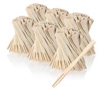 COM-FOUR® 600x brochettes à amuse-gueules - piques à frites en bois de bambou - brochettes en bois à deux dents - fourchettes à frites idéales pour les buffets (600 pièces - 9 cm avec griffes)