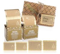 com-four® 60x Autocollants pour Cadeaux de Noël Jusqu à 8 cm - Autocollants dorés pour l étiquetage des Cadeaux - étiquettes Cadeaux avec Motifs de Noël - Autocollants (060 - Autocollant Marron)