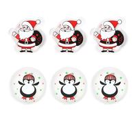 com-four® 6X Chaufferettes Réutilisables de Poche - Réchauffe-Mains de Noël - Coussin Chauffant pour Jours Froids & Déplacements - Compresse à Clic pour Sac ou Gants (6 pièces - Noël 03)