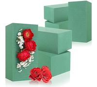 com-four® 6X Composition Plug-in pour compositions Florales - Mousse Florale pour Fleurs fraîches - éponge Plug-in pour Mariage et Anniversaire