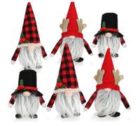 com-four® 6X lutins de Noël Premium, Figurines Hivernales décoratives | trolls irlandais et gnomes celtiques barbus pour décoration festive