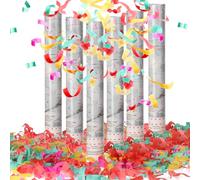 COM-FOUR® 6x Shooter Géant XXL Party Popper Set 40cm, Canons à Confettis