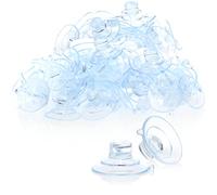 COM-FOUR® 80x support à ventouse avec passe-câble, transparent pour guirlandes lumineuses et décorations de fenêtre pour Noël, Pâques, Nouvel An - support à ventouse Ø 30 mm (080 pièces - transparent)
