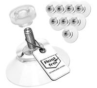 com-four® 8X ventouses avec Filetage M4, Ø 30 mm, Adhérence Extra Forte | Ventouse premium avec écrou moleté transparent - Installation facile sans perçage