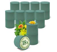 com-four® 90x Mousse Florale pour compositions Florales en Forme de Cylindre Ø 9,5 cm - Mousse Florale pour Fleurs fraîches - Éponge Florale pour Bricolage pour Mariages, Pâques et Anniversaires