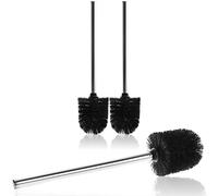 com-four accessoire pour toilette et brosses de remplacement et des têtes de brosse, Plastique, Ersatzbürste Schwarz - 2 Stück