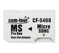com-four® Adaptateur Double Micro SDHC vers MS Pro Duo Carte mémoire microSD à Memory Stick pour Appareil Photo Sony PSP Téléphone