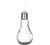 com-four® Ampoule décorative avec chaîne lumineuse à LED pour suspendre et déposer - lampe de table à piles pour une ambiance agréable - sans fil (01 pièce - ampoule)