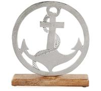 com-four® Ancre Debout Premium, Ancre décorative en métal sur Socle