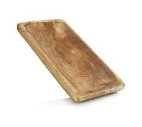 COM-FOUR® Assiette Décorative en Bois de Manguier - Plateau Rectangulaire pour Décoration de Chambre - Bol pour Fruits et Collations (01 Petit Bol)