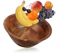com-four® Bol décoratif en Bois d'acacia - Bol à Fruits Moderne - Bol à Snack Rustique Ø 29 cm - Bol de Service de Forme Conique - Décoration d'intérieur Naturelle en Bois - Saladier
