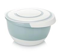 com-four® Bol mélangeur de 5 l avec couvercle, saladier, récipient de conservation des aliments et bol de cuisson avec base antidérapante [la sélection varie] (5L - coloré + blanc)