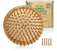 COM-FOUR® Brosse à cheveux en bambou haut de gamme, brosse à cheveux