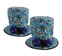 COM-FOUR® Chapeau pour carnaval, Halloween et fête à thème du jour des morts - Chapeau pour carnaval et Jour des morts - Accessoire de costume