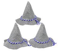 com-four® Chapeau Trachten pour Oktoberfest, Carnaval ou Carnaval | chapeau Bayern en feutre avec cordon bleu / blanc - Seppelhut