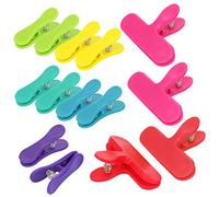 COM-FOUR® clips de scellage 14x pour sacs - clips de scellage en plastique - clips de sac pour sceller et garder les choses au frais (14 pièces - 7 couleurs)