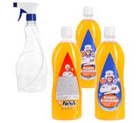 com-four® concentré nettoyant orange 1500 ml - set dégraissant universel très économique contre saleté tenace - produit multi-usage maison cuisine salle de bain auto avec pulvérisateur