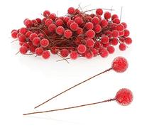 com-four® Décoration de Dispersion 240x, Branches décoratives avec Baies, brins décoratifs à Disperser comme Fournitures d'artisanat, embellir des Cadeaux (240 pièces - Baies glacées)