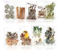 com-four® Décoration de Noël - Cônes, brindilles, Oranges, Cannelle et Mousse à bricoler - Décoration de Noël - Kit de Bricolage - Pot-pourri de Noël comme décoration de Table (9X Sacs : mélanger)