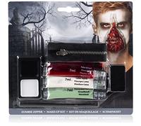 COM-FOUR® Ensemble de Maquillage Fermeture à glissière Zombie